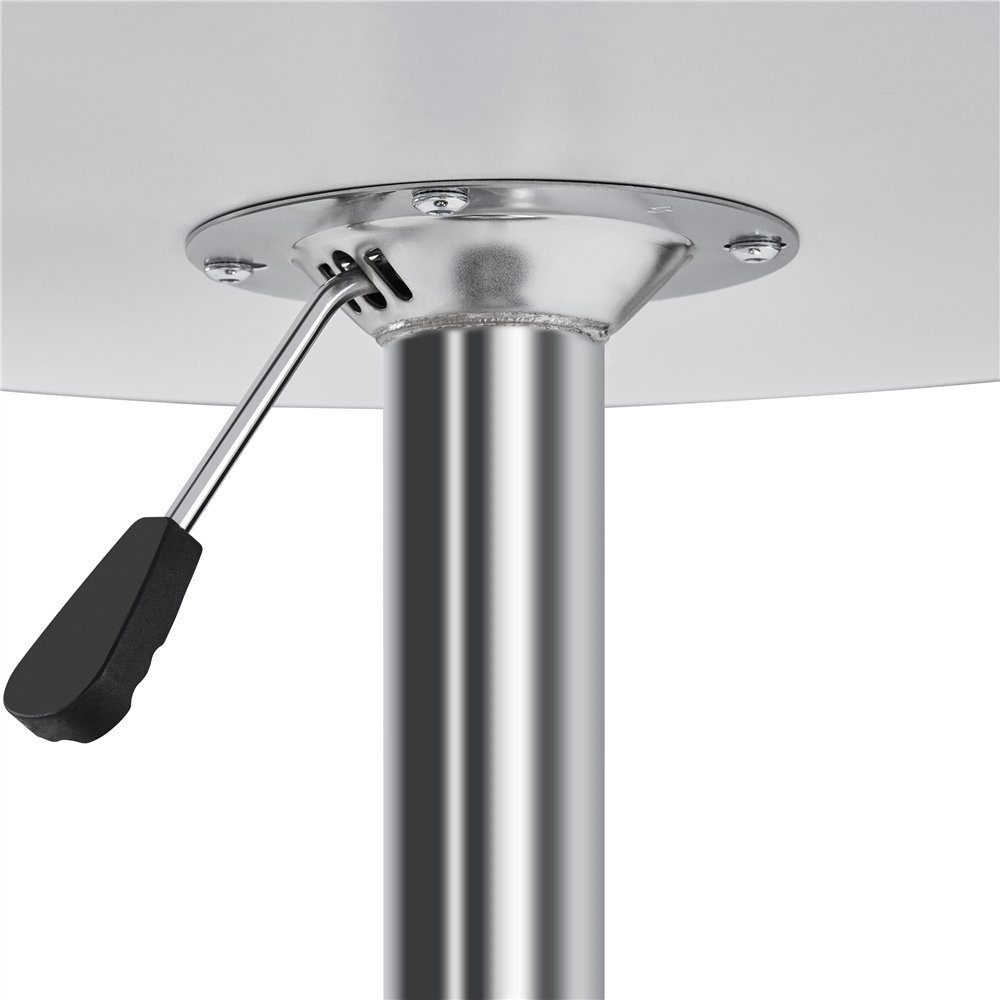 Yaheetech Bartisch, Runder Stehtisch Bistrotisch Ø 60cm höhenverstellbar