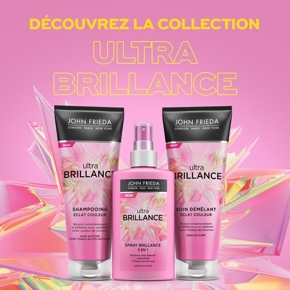 john frieda Ultra Brillance Spray 3-en-1 150ml Spray soin cheveux