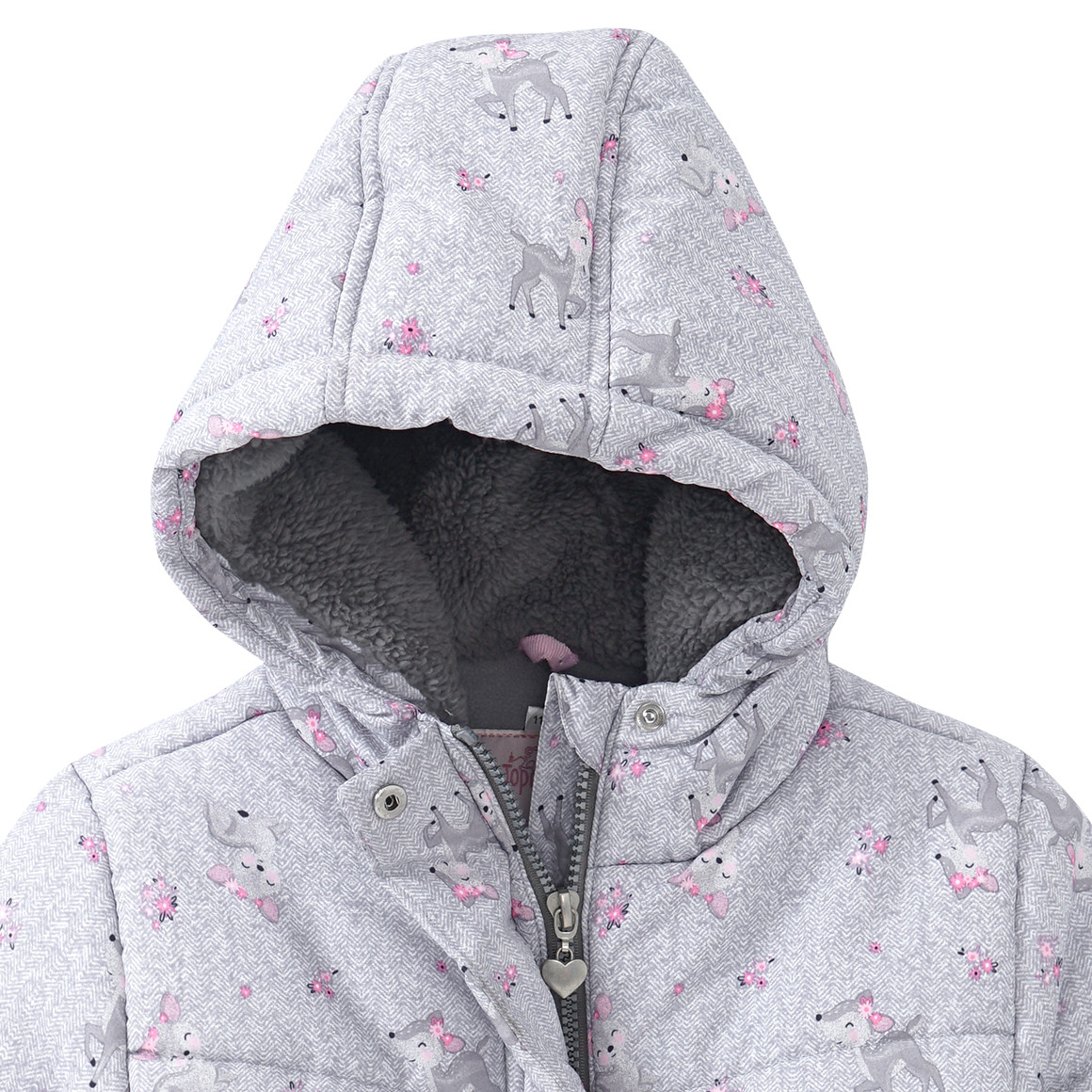 Mädchen Winterjacke mit Reh-Allover