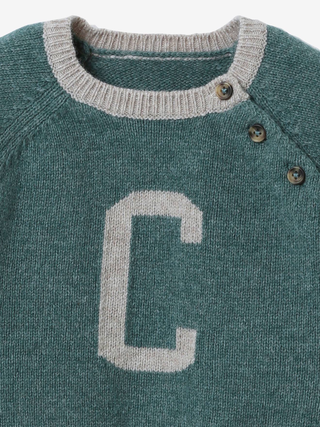Cyrillus Baby Pullover CYRILLUS mit Lammwolle - grün