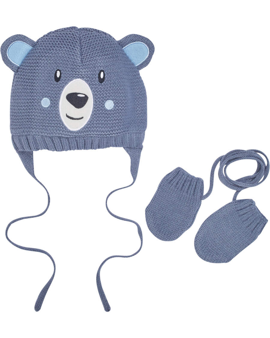 Strickmütze + Fäustlinge
