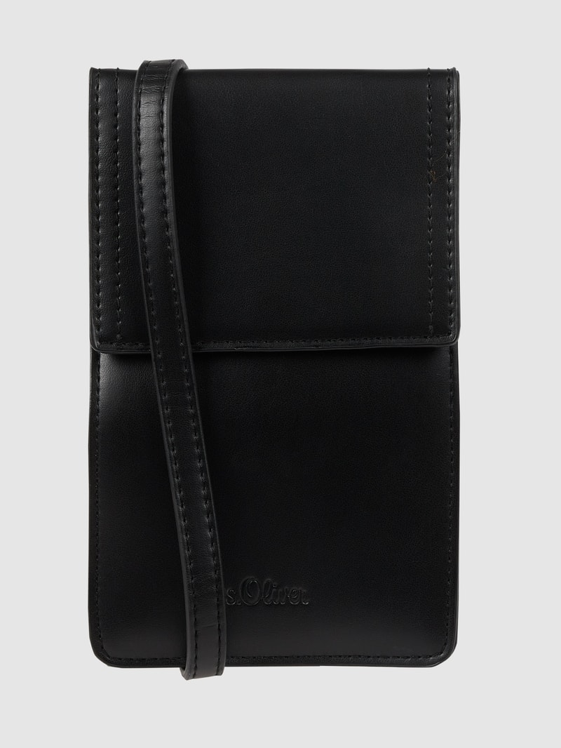 Handytasche in Leder-Optik in schwarz