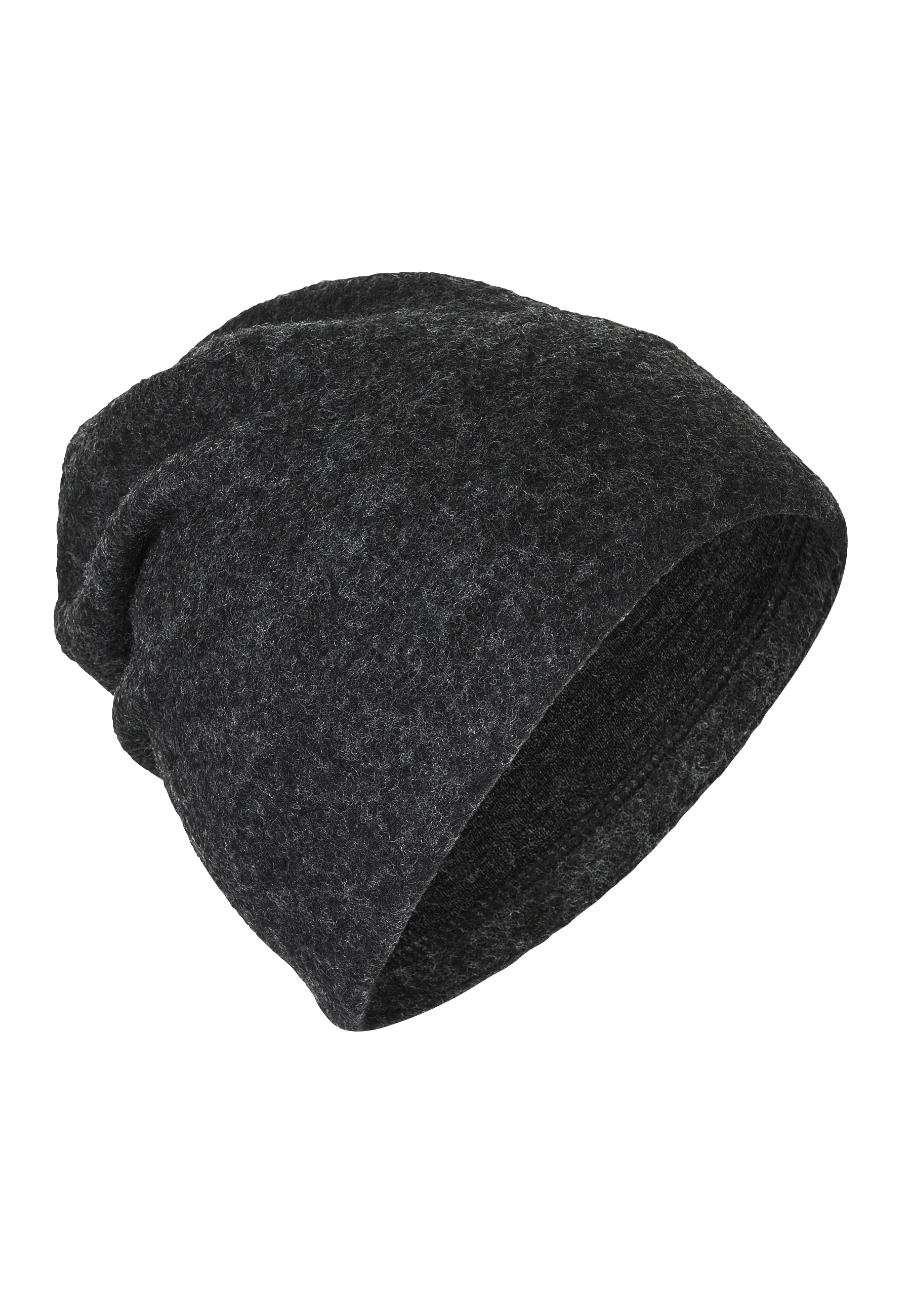Slouch-Beanie aus Wolle (Merino) in 3 Farben