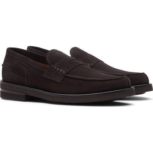 Lottusse Bootsschuh Aus Kalbsveloursleder In Mokka