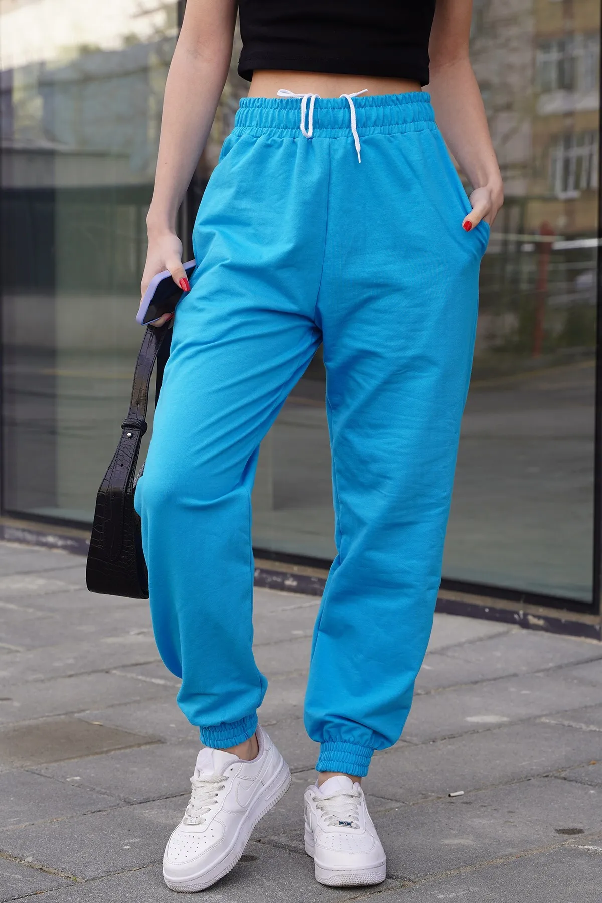Madmext  Türkisfarbene Basic-Jogginghose mit bequemer Passform Mg1635