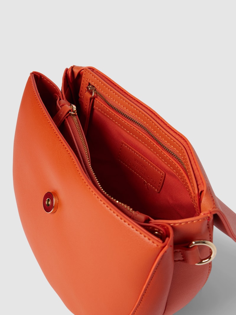 Handtasche mit Label-Details Modell 'Bigs' in dunkel orange
