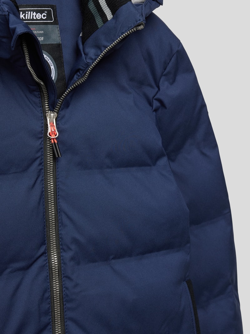 Steppjacke in Überlänge in marineblau