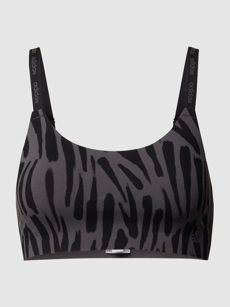 Bustier mit Animal-Print in anthrazit