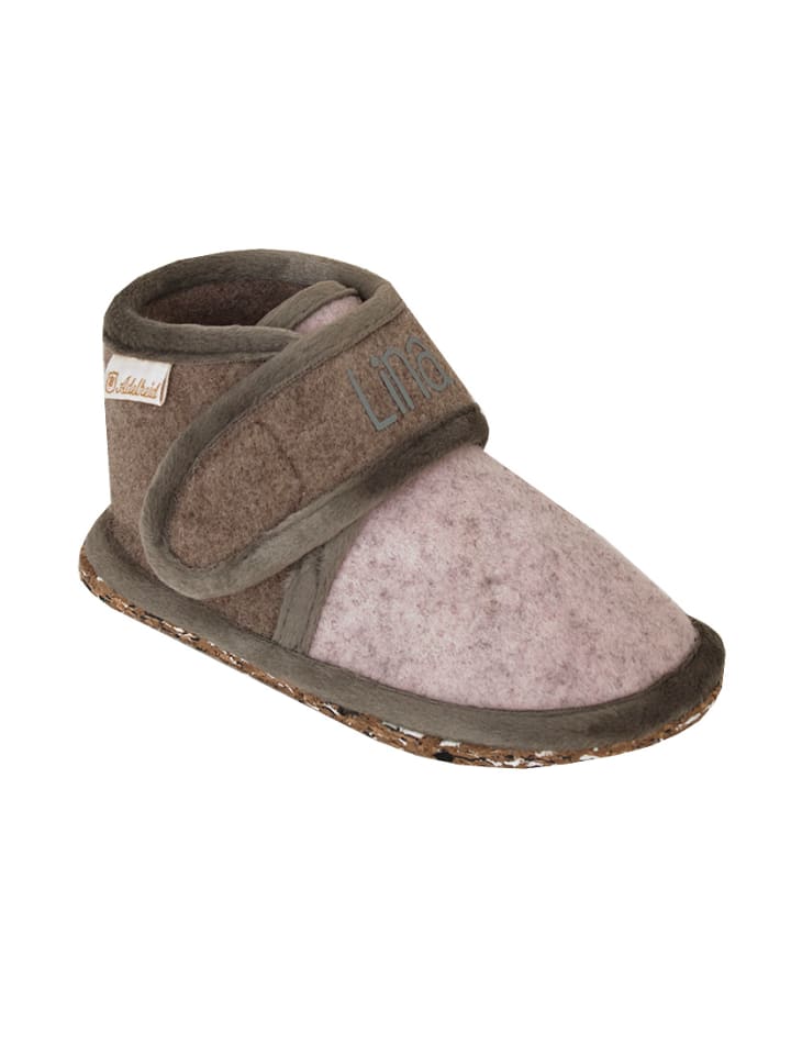 Adelheid Kinderpantoffeln rosa in Beige günstig kaufen