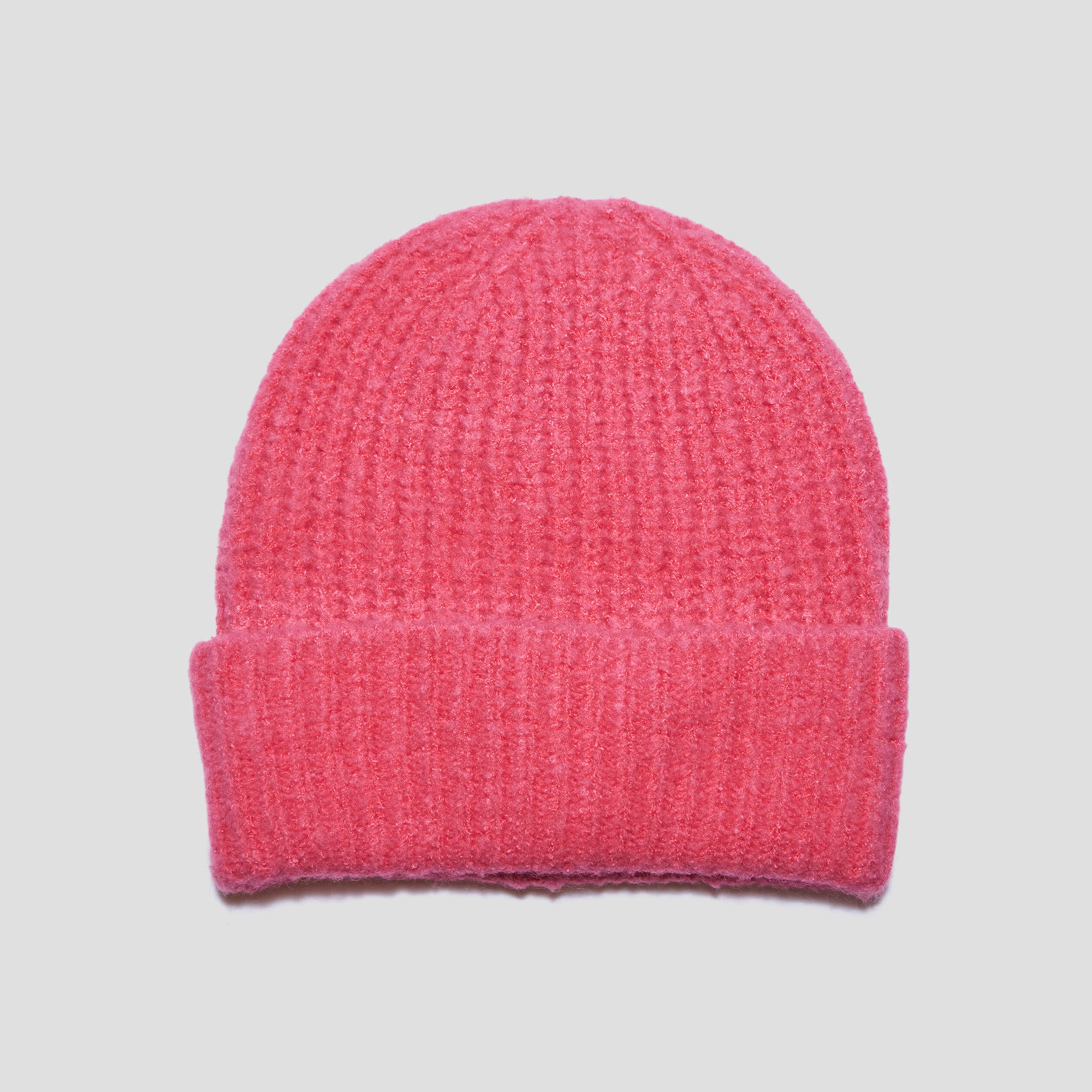 Bonnet tricoté rose fushia femme | La Halle