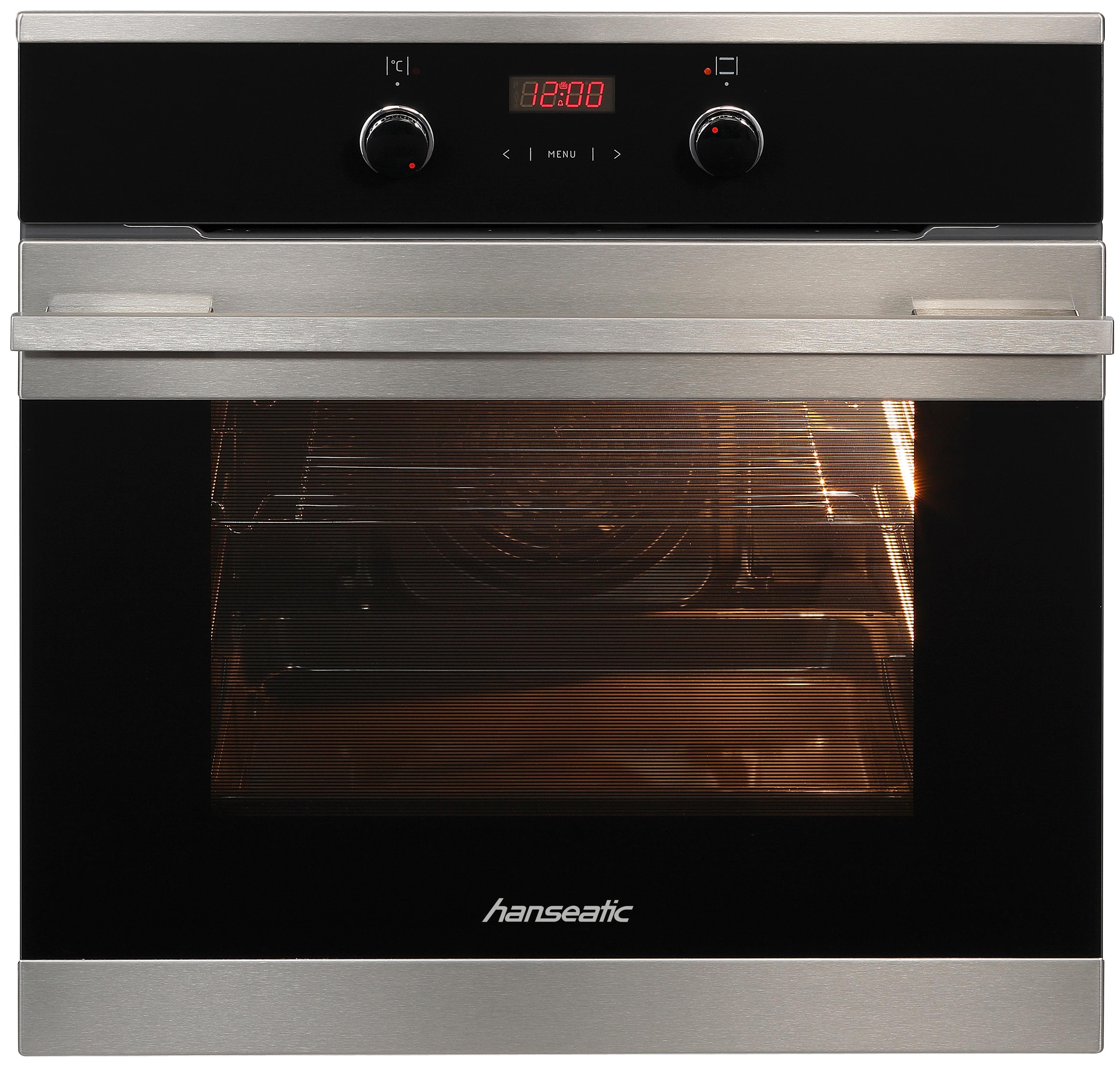 Hanseatic Einbaubackofen 10153.3eETsDpHbX, mit 3-fach-Teleskopauszug, Simple Steam