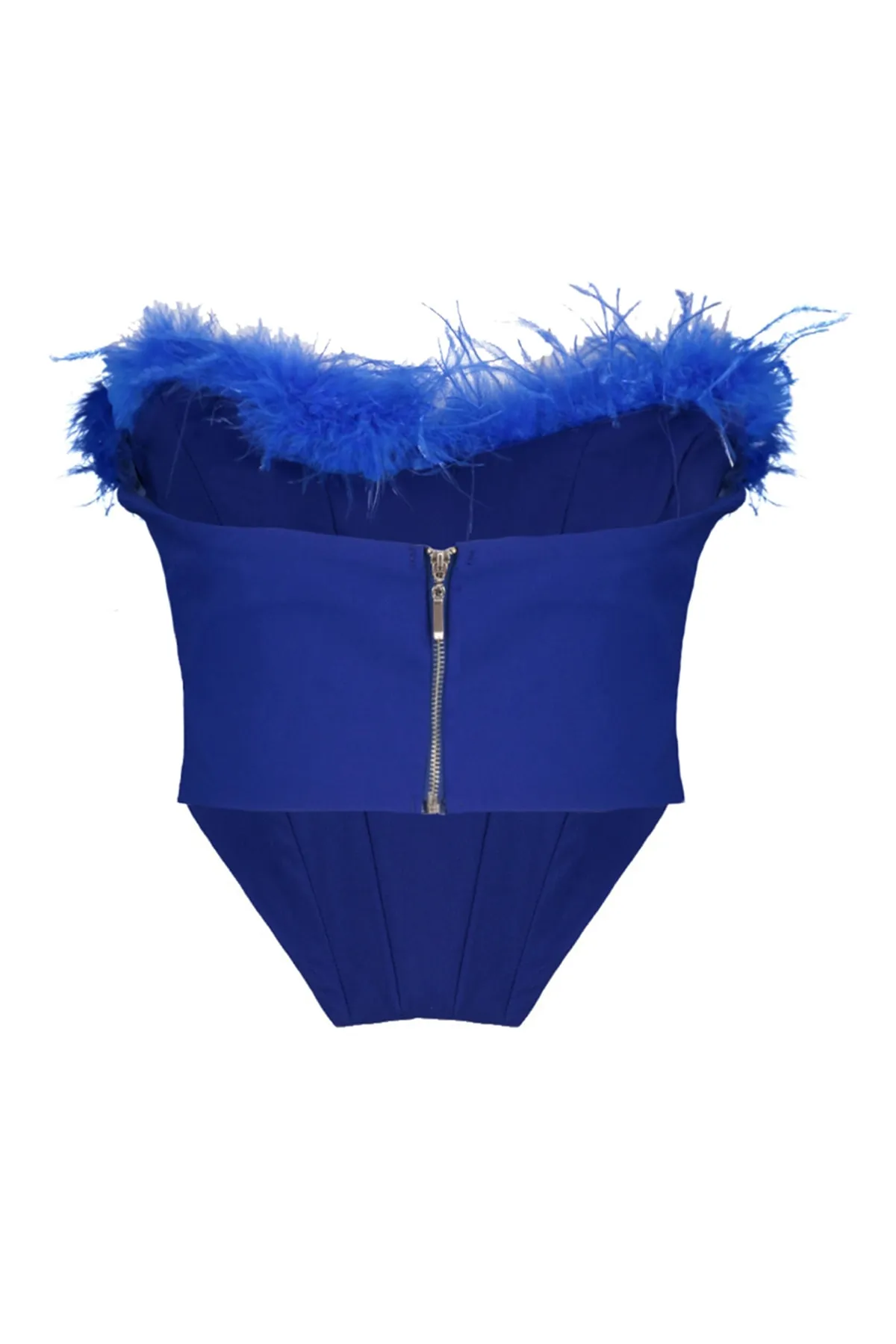 Trendyol Collection  Saks Crop Lined Woven Bustier Bustier TPRSS22BS00018