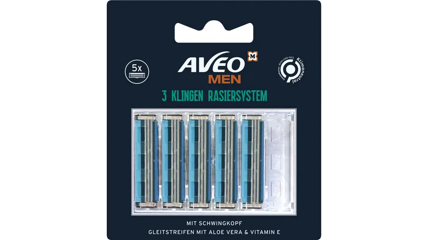 AVEO MEN Ersatzklingen 3 Klingen Rasiersystem