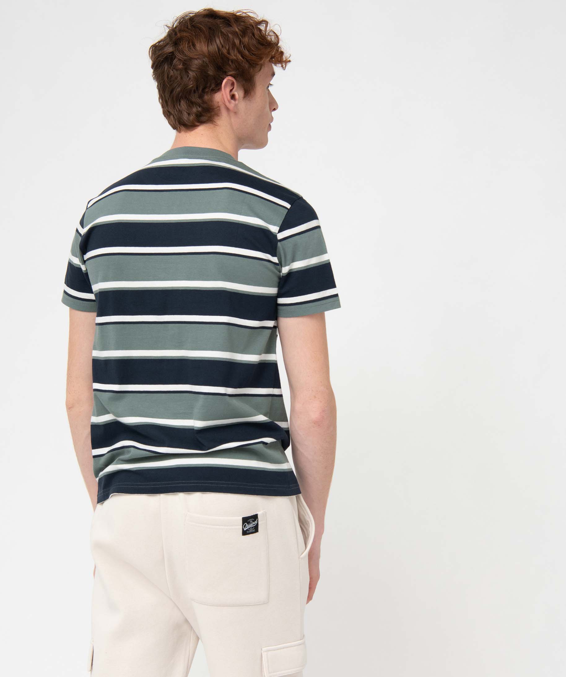 Tee-shirt homme rayé à manches courtes raye | GEMO