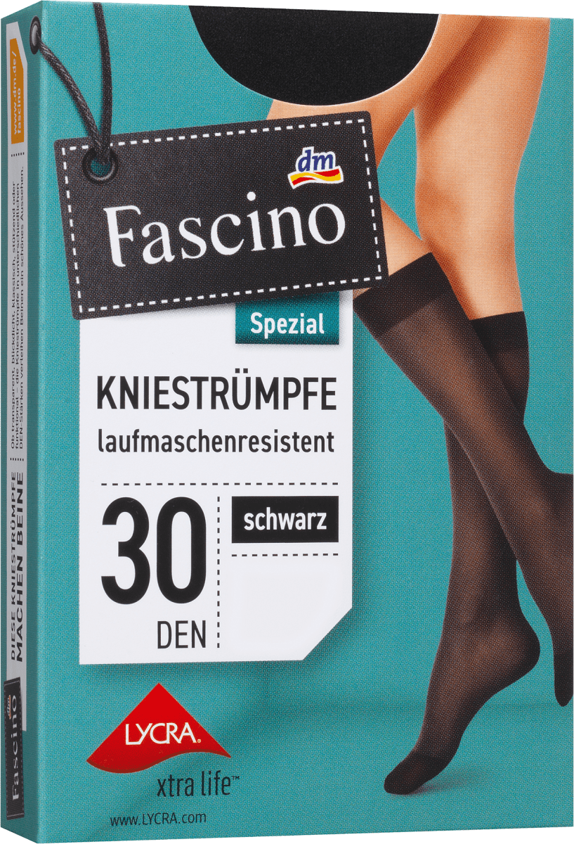 Kniestrümpfe laufmaschenresistent schwarz Gr. 39-42, 30 DEN, 1 St