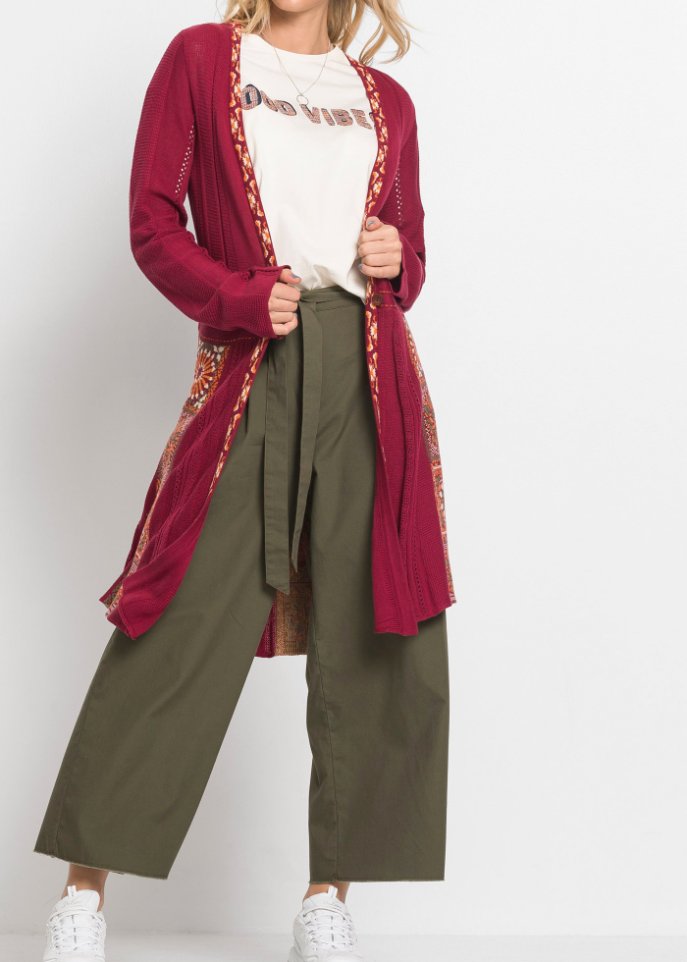Longstrickjacke