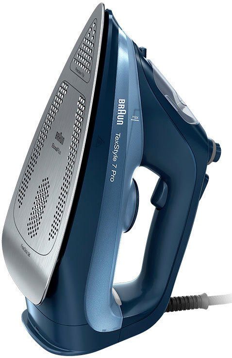 Braun Dampfbügeleisen TexStyle 7 Pro SI 7160 BL, 3000 W, mit FreeGlide 3D Bügelsohle