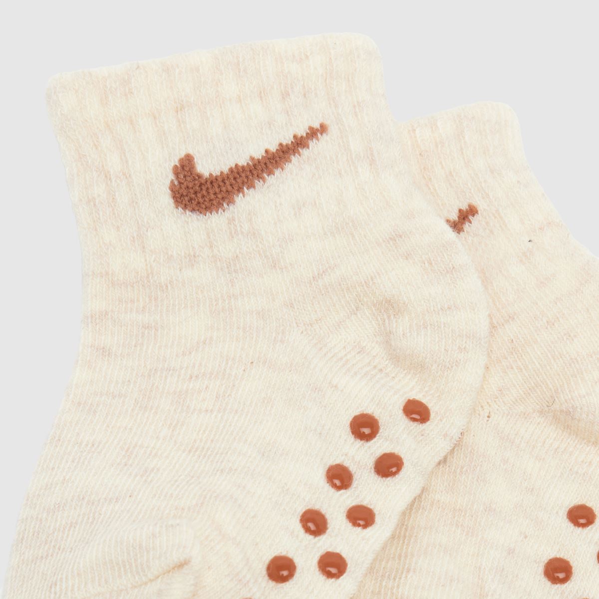 Nike beige multifärgade gripstrumpor för spädbarn, 3-pack