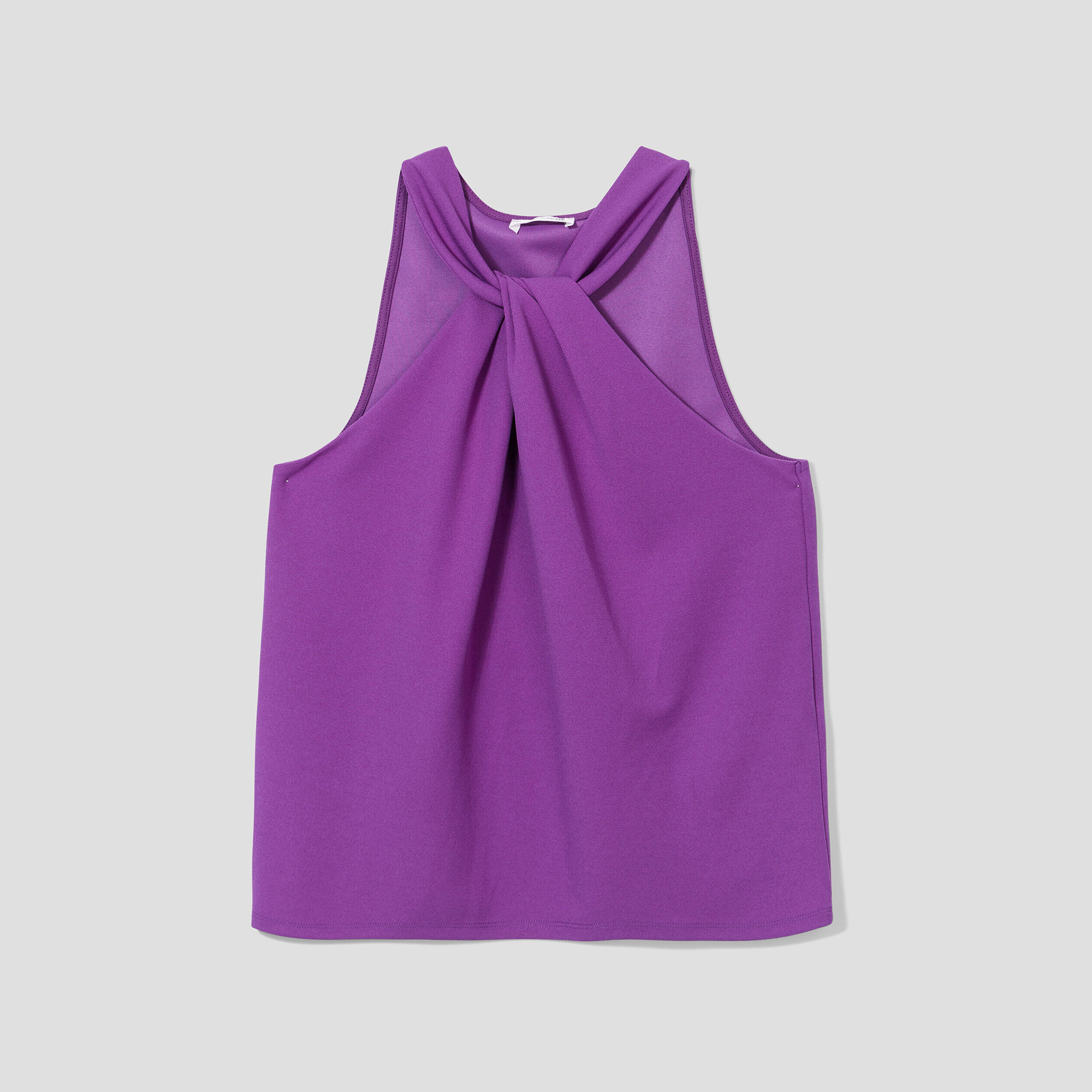 Débardeur col détail twisté violet foncé femme | Cache Cache