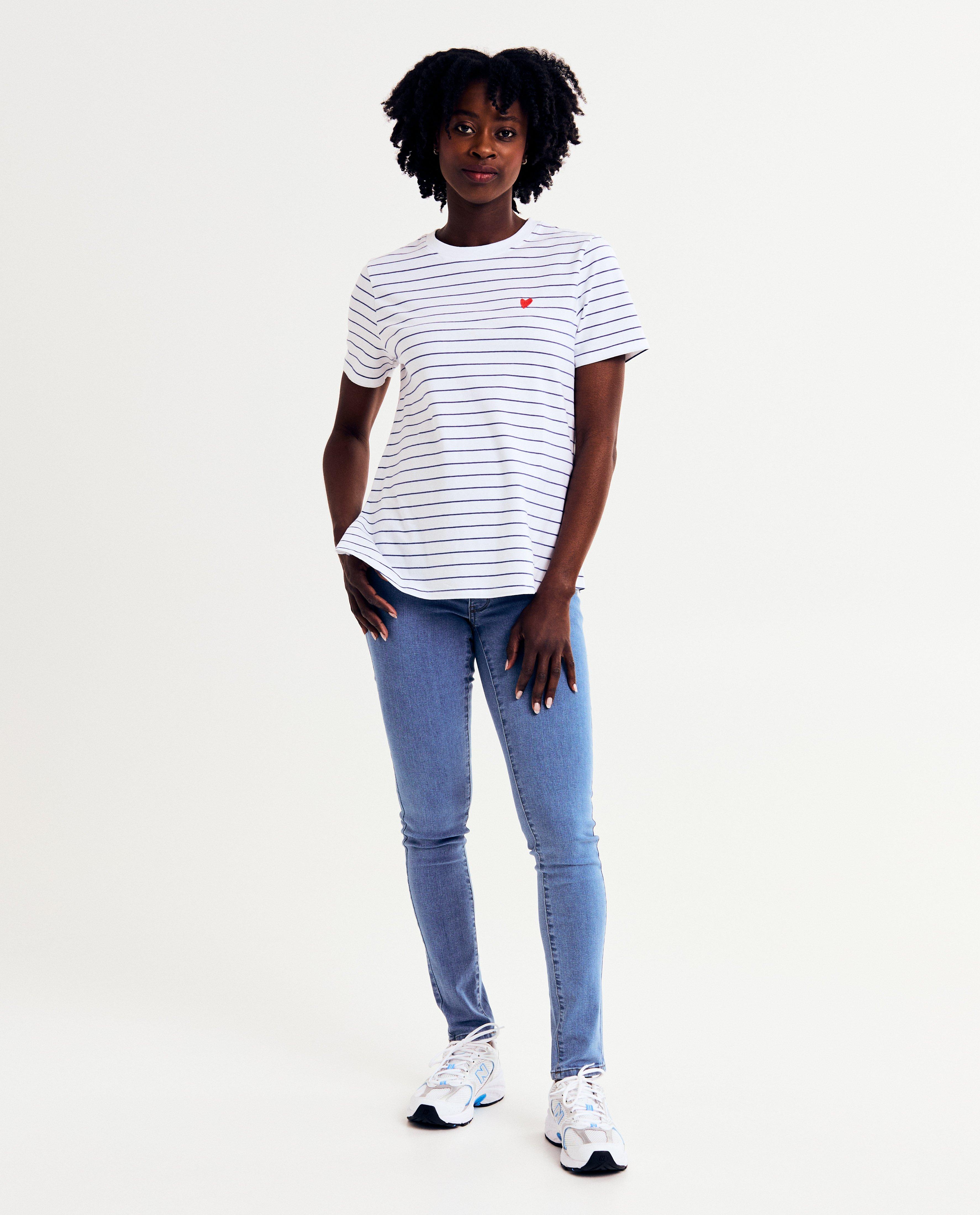 Tricou cu dungi Atelier Maman, albastru maternitate