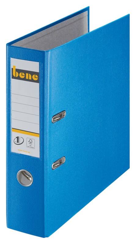 Bene No.1 Power Ordner DIN A4 80 mm Blau 2 Ringe 291400 PP (Polypropylen) Hochformat