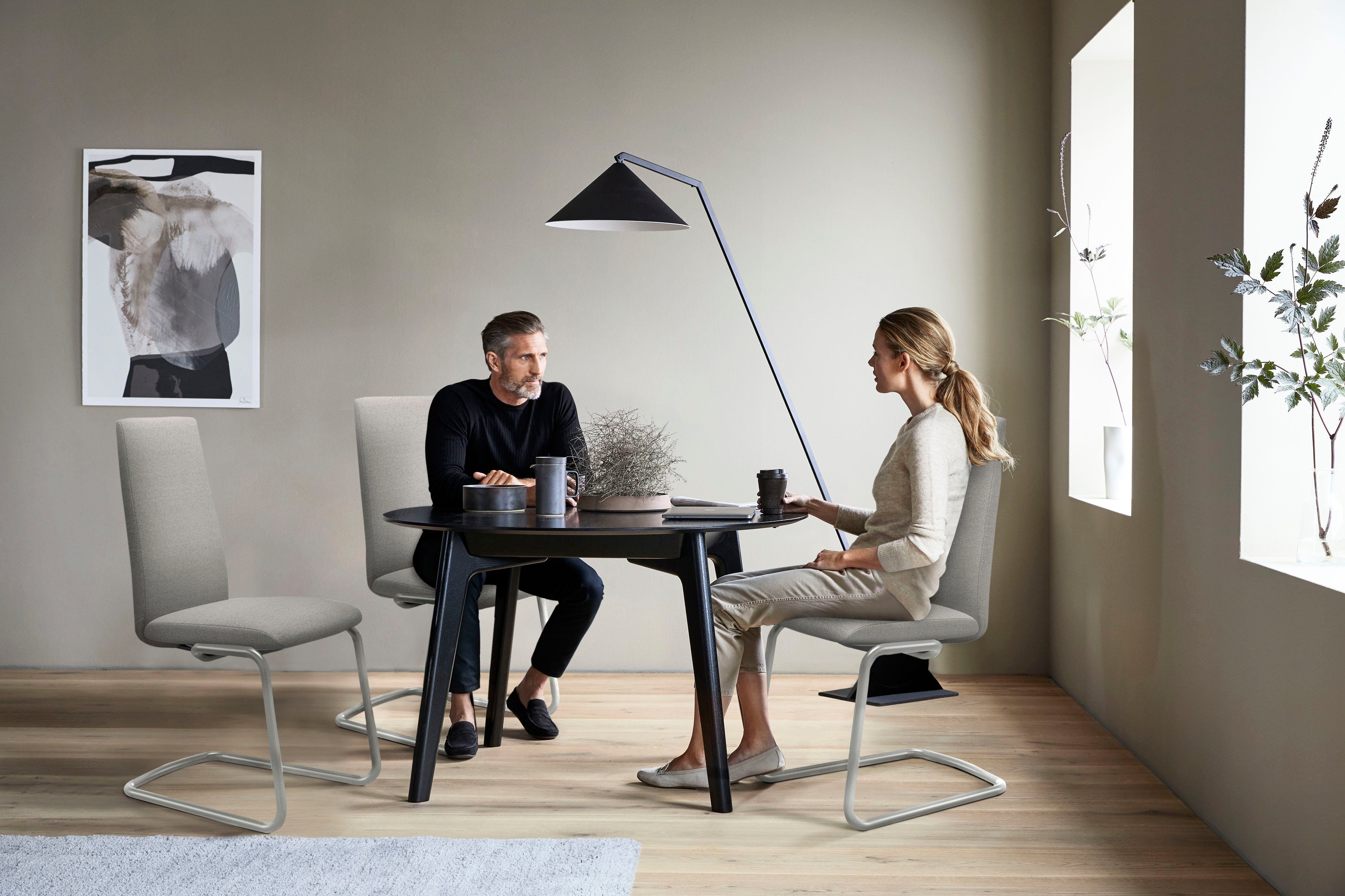 Stressless® Polsterstuhl Laurel, High Back, Größe M, mit Beinen aus Stahl in Chrom matt