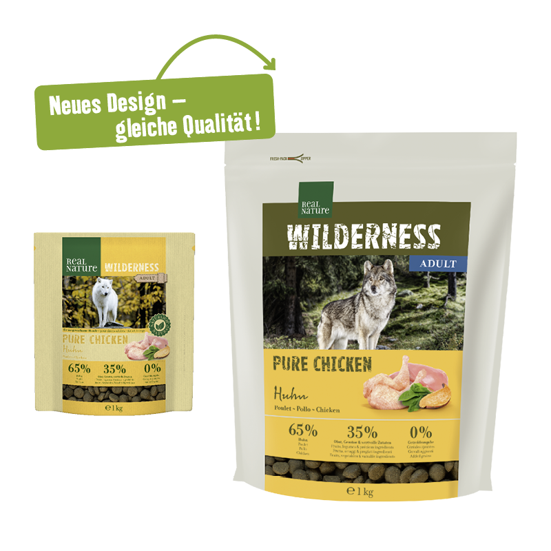REAL NATURE Hundetrockenfutter REAL NATURE WILDERNESS Adult Pure Chicken 1 kg