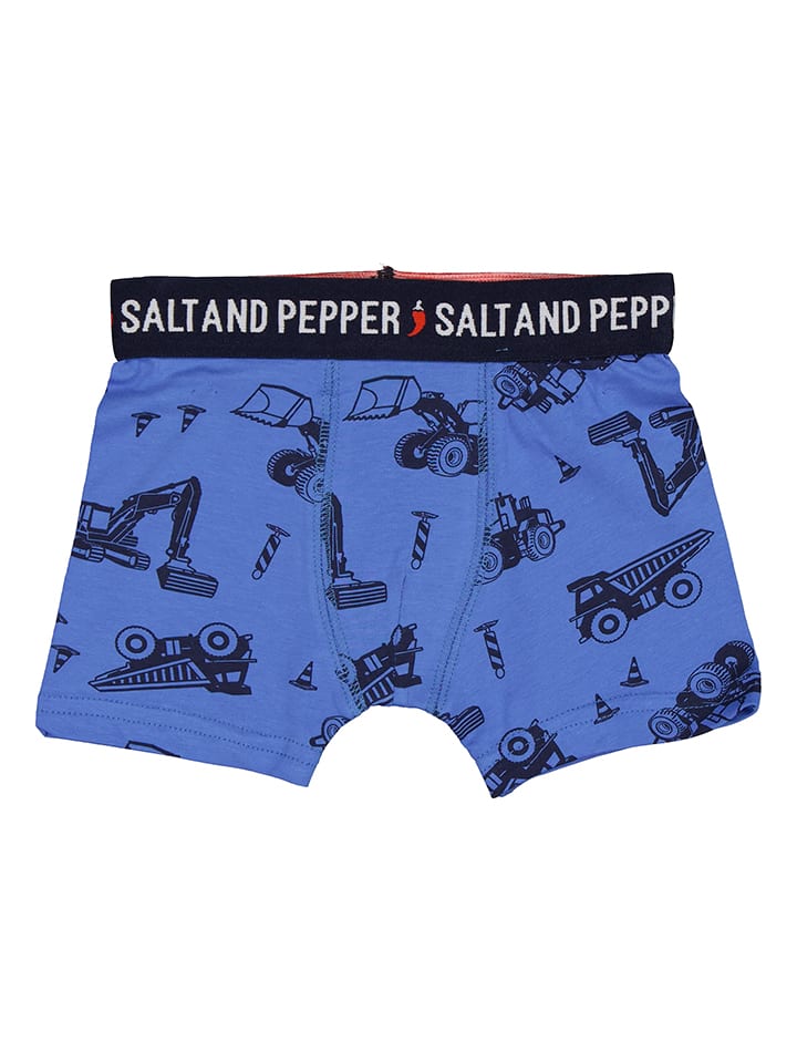 Salt and Pepper 3er-Set: Boxershorts in Blau/ Grau günstig kaufen