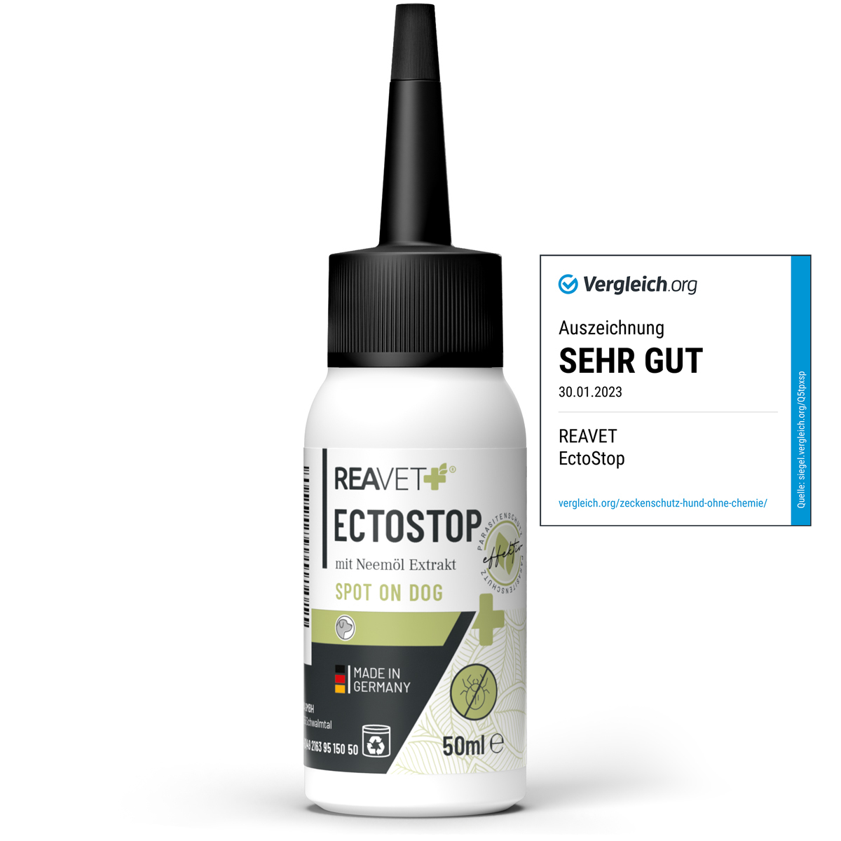 REAVET Floh- & Zeckenmittel REAVET EctoStop Spot On Dog 50ml