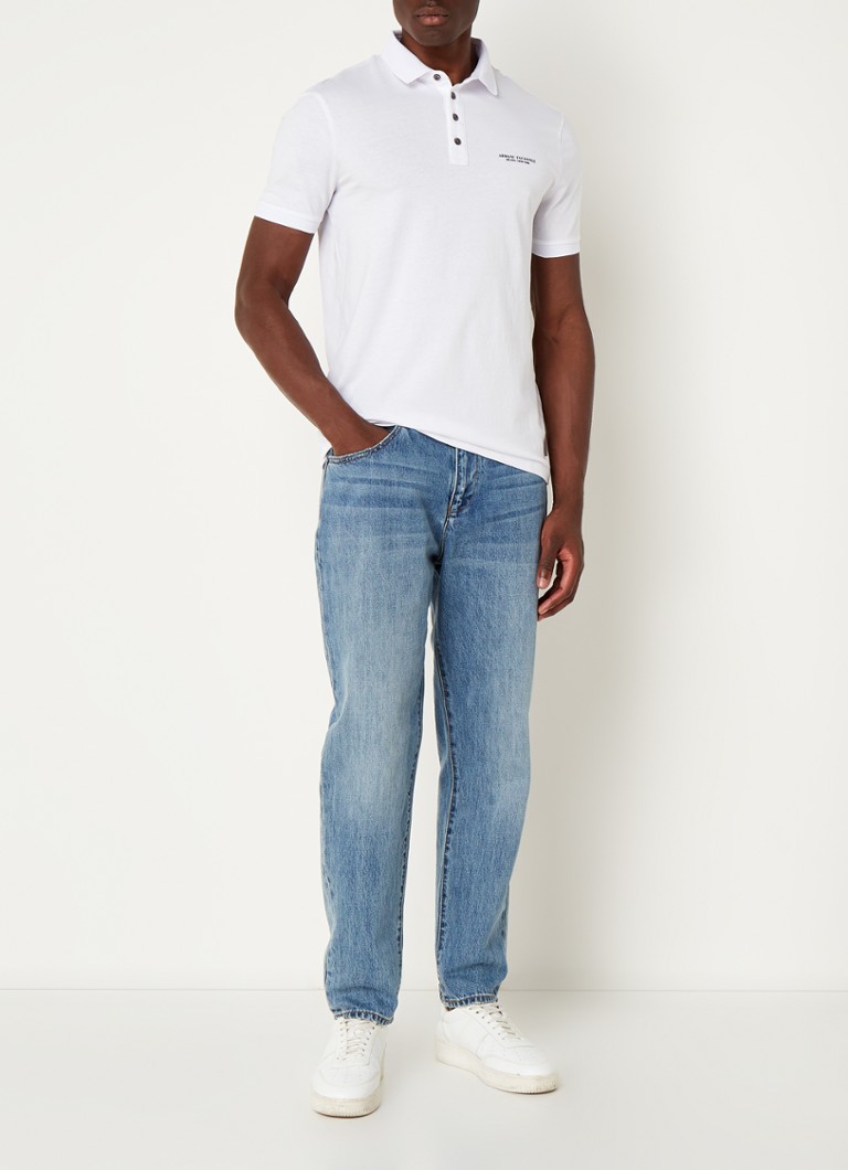 Polo Armani Exchange de corte regular com logotipo