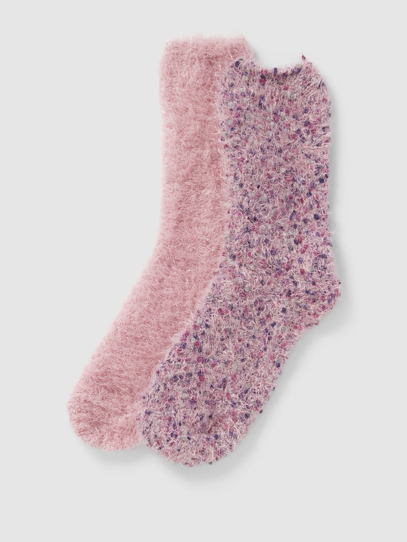 Socken in Melange-Optik im 2er-Pack in rosé