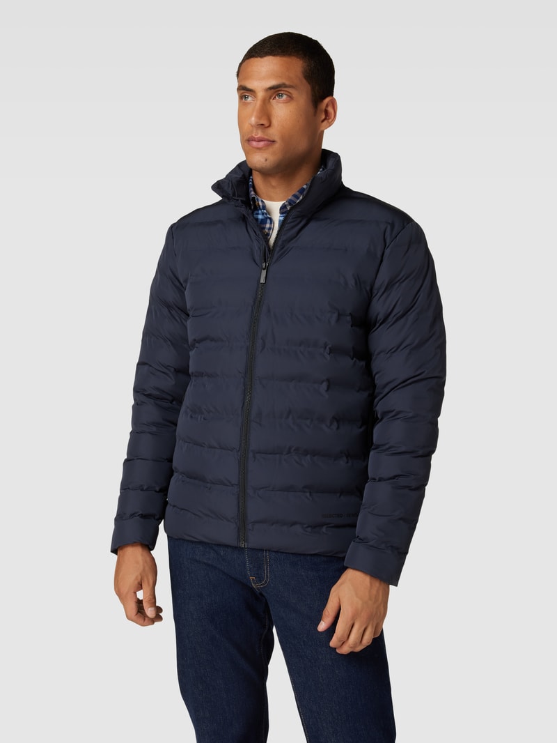 Steppjacke mit Reißverschluss in dunkelblau
