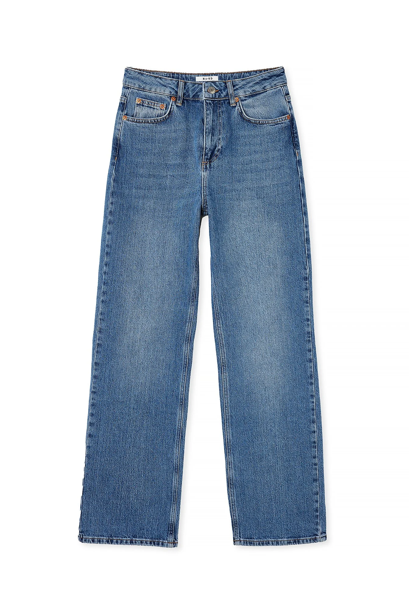 Gerade geschnittene Jeans mit hoher Taille