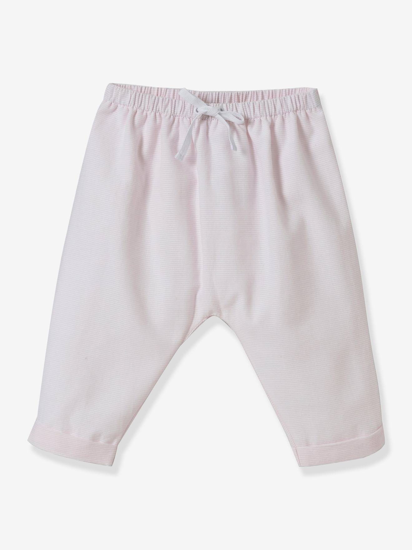 Sarouel bébé en piqué de coton CYRILLUS rose tendre