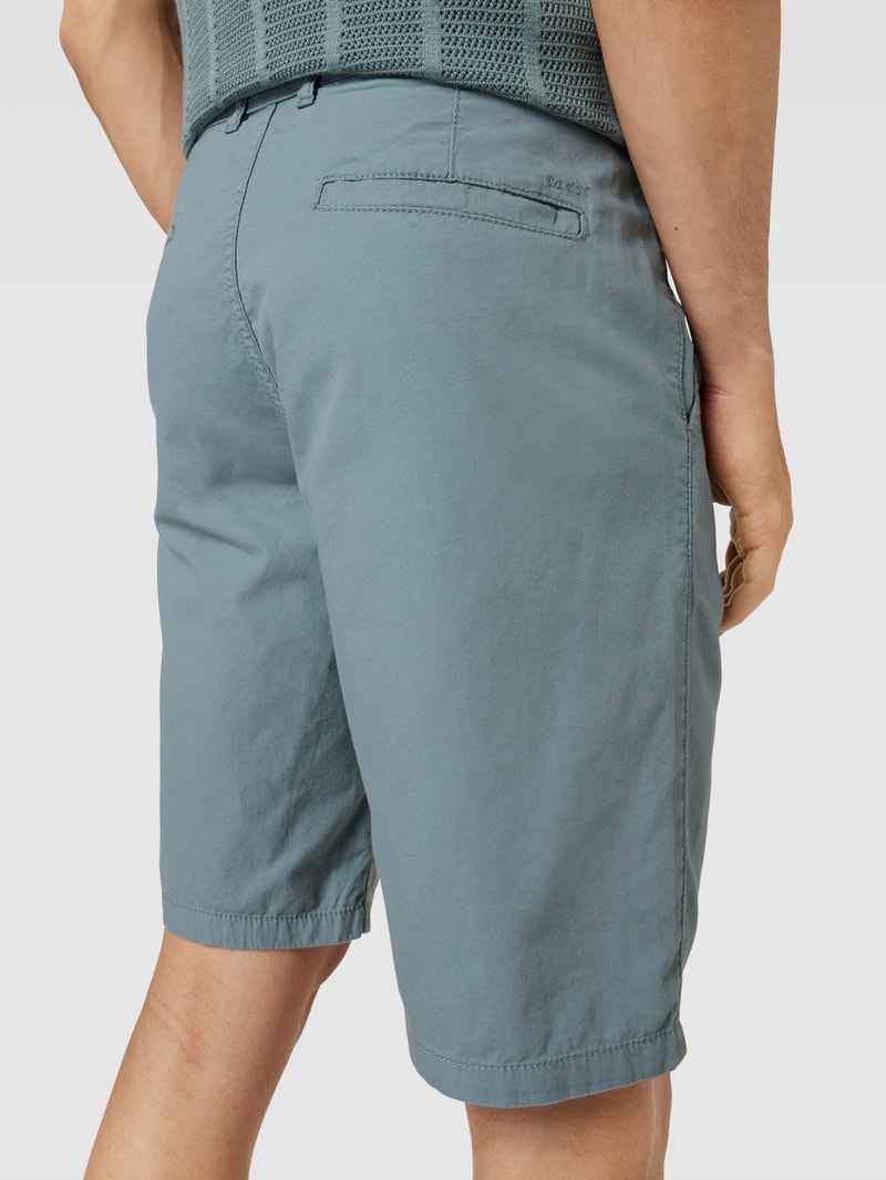 Bermudas mit französischen Eingrifftaschen in aqua blau