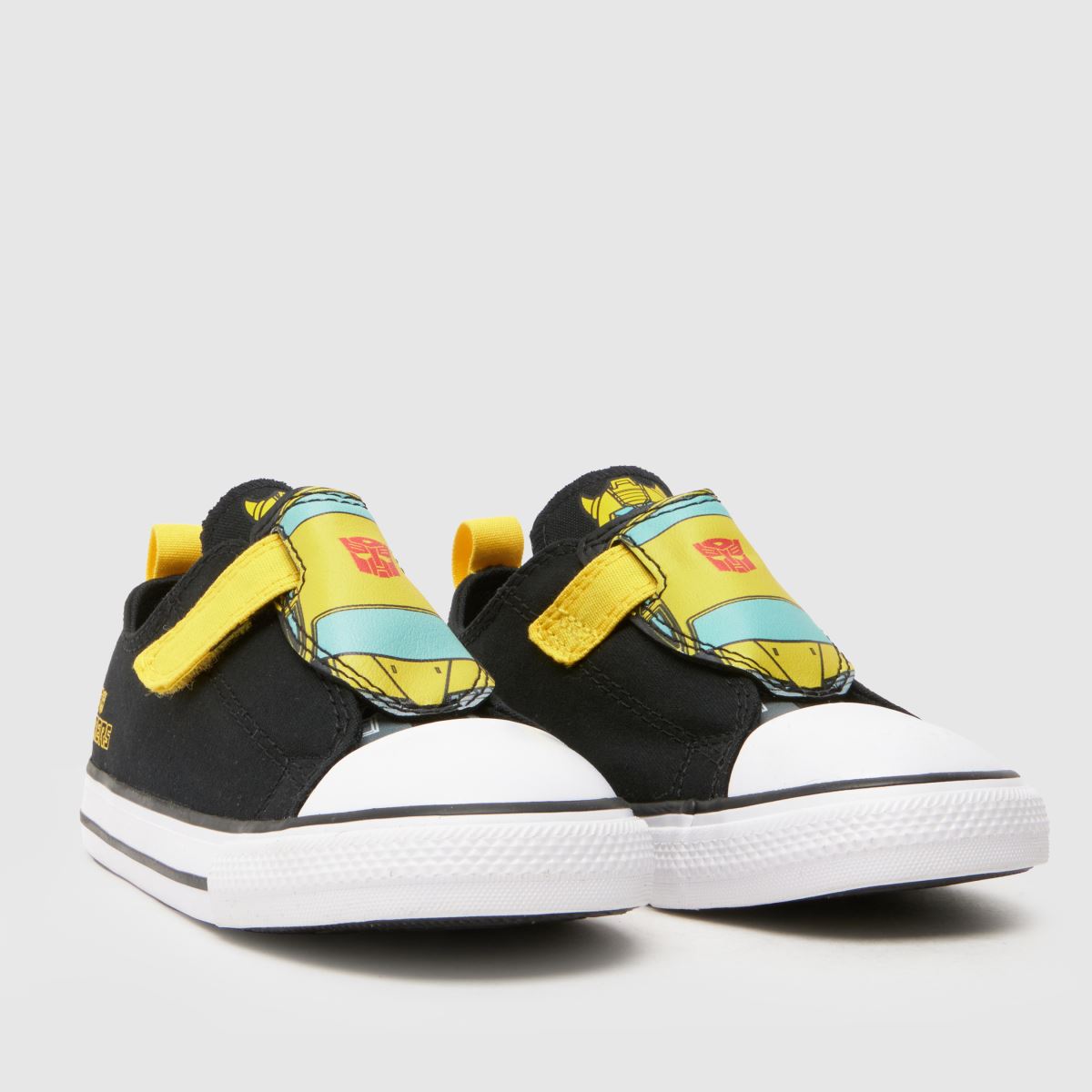 Converse svarta multifärgade all star lo 2v transformers pojkar småbarnssneakers