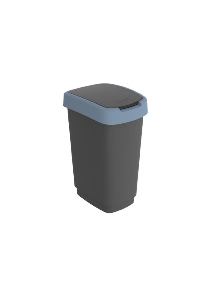 Rotho Twist Mülleimer mit Deckel 25l, Kunststoff (PP)  in Horizon blau günstig kaufen onesize