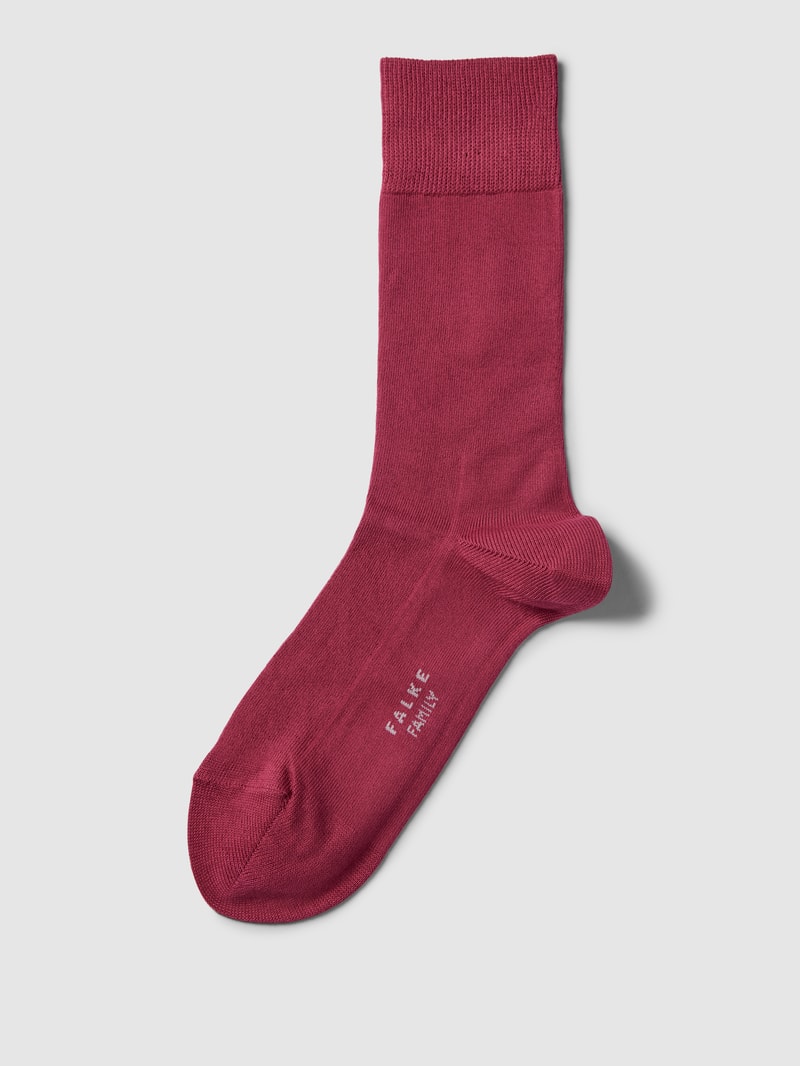 Socken mit Label-Print in pflaume