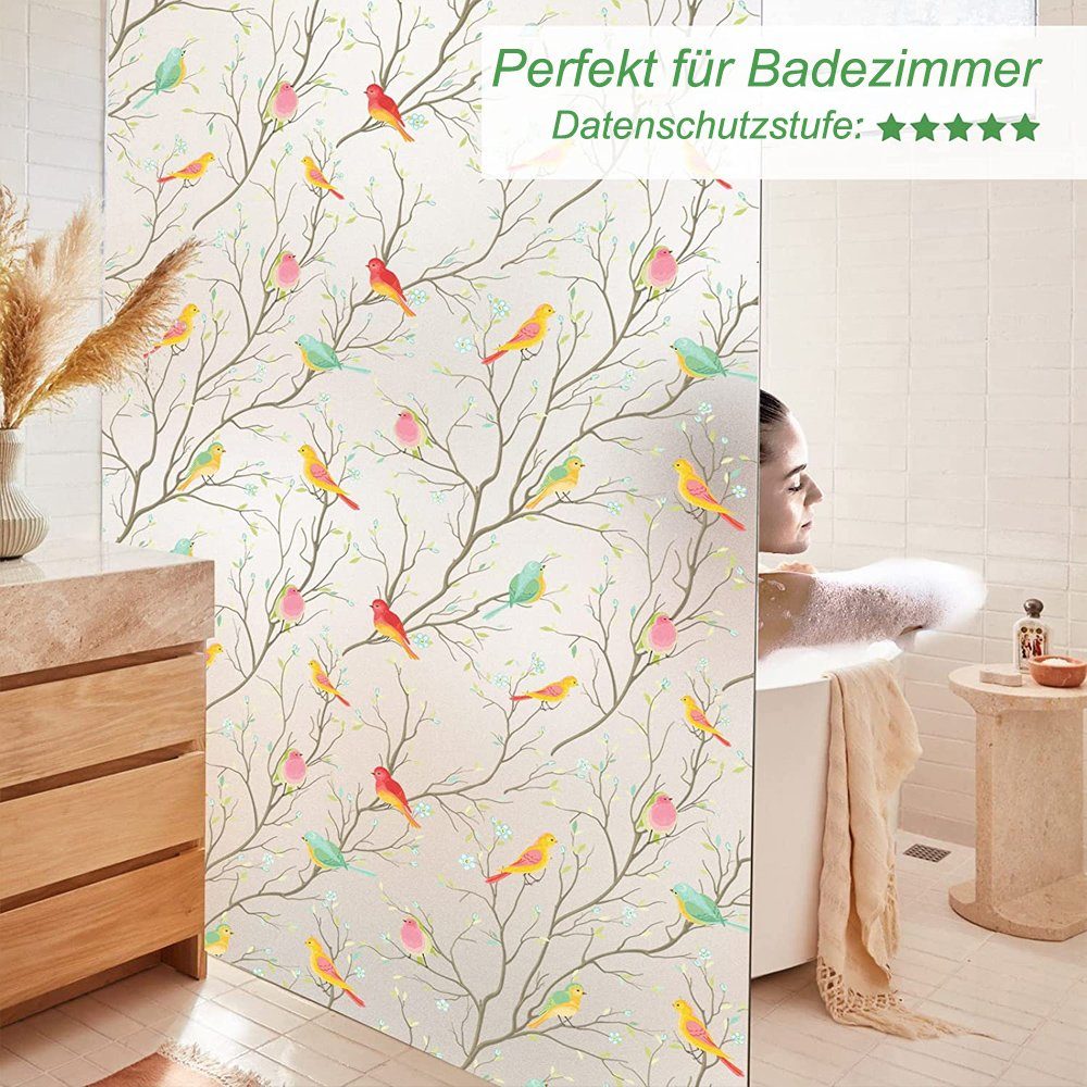 Fensterfolie 35x100cm Blickdicht Sichtschutzfolie, Statisch Haftend Milchglasfolie, Einemgeld