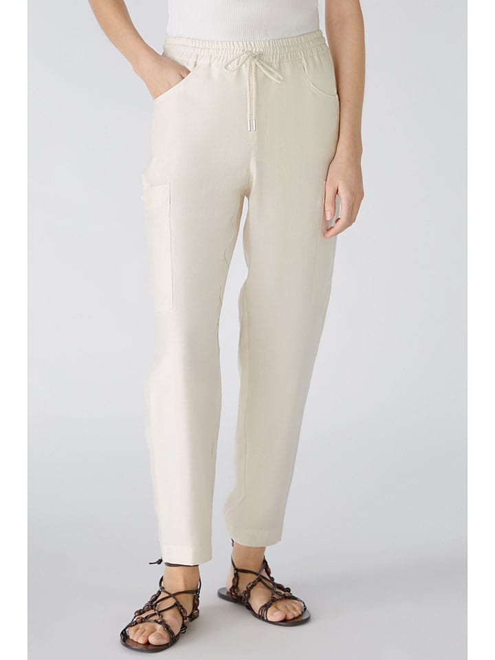 Oui Cargohose in Creme günstig kaufen