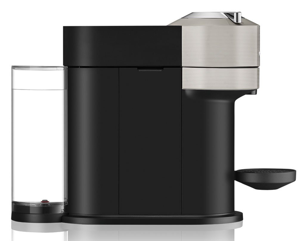 Nespresso Kapselmaschine Vertuo Next Basic XN910B von Krups, 54 % aus recyceltem Kunststoff, inkl. Willkommenspaket mit 12 Kapseln