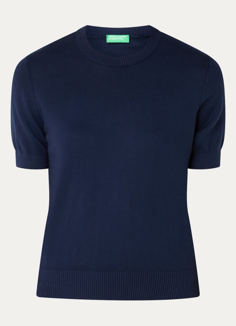 Benetton Fine-knit round neck top