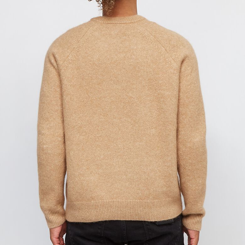 Lacoste Front Print Mohair Sweater beige