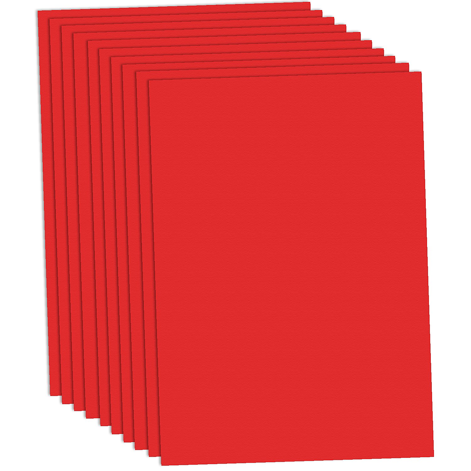 Tonzeichenpapier, rot, 50 x 70 cm, 10 Blatt