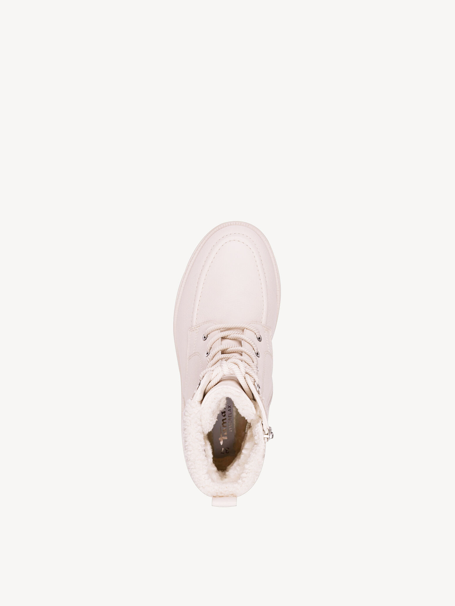 Bottine en cuir - beige doublure chaude
