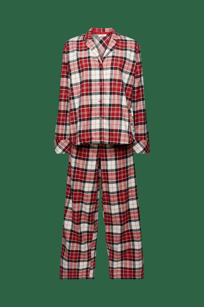 Pyjama-Set aus kariertem Flanell