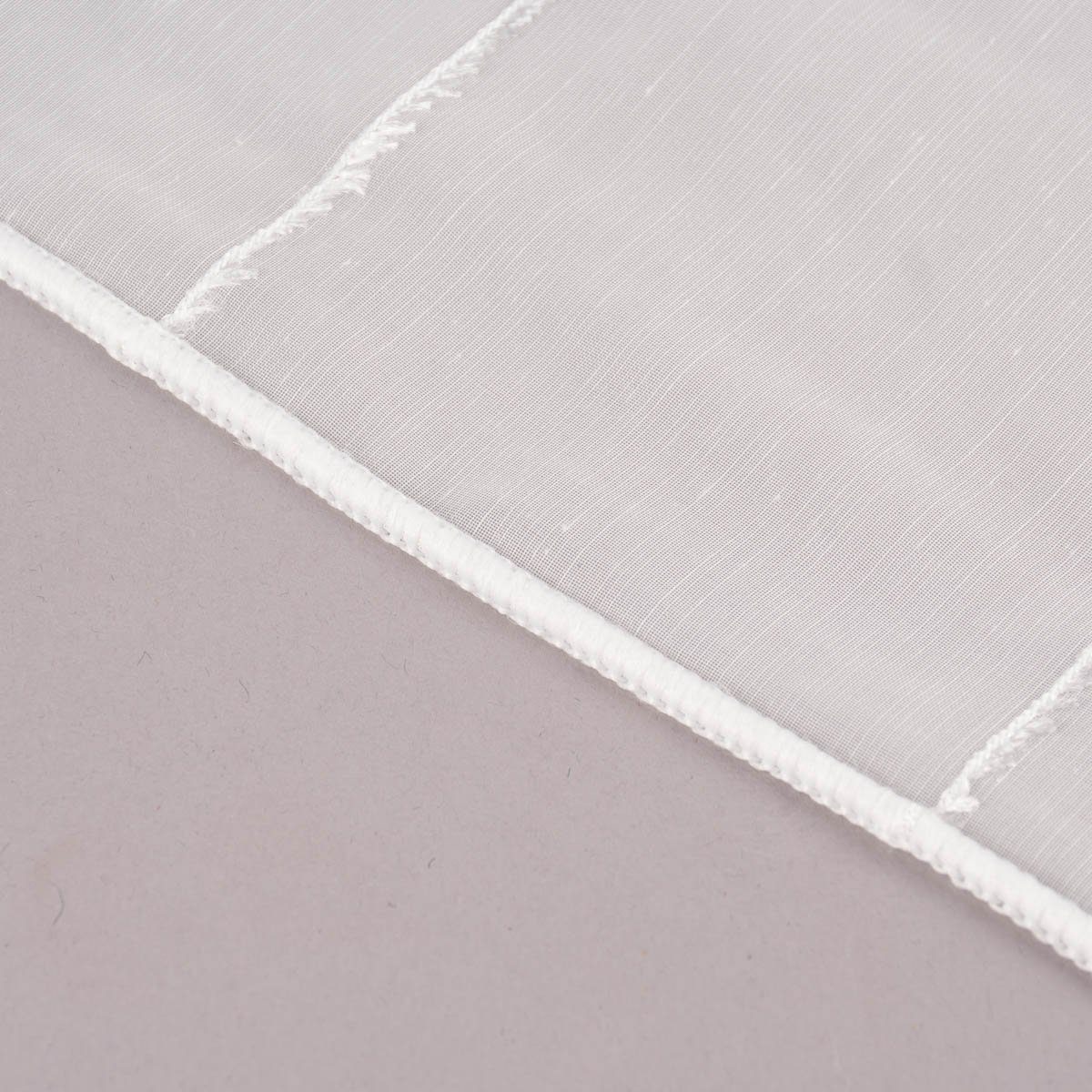 Meterware Gardinenstoff Gardinenstores Effekt-Voile Längsstreifen feinen Franse, SCHÖNER LEBEN., leicht perforiert, mit Bleiband, pflegeleicht