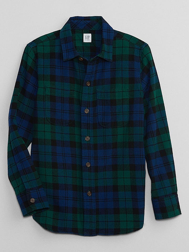 GAP Hemd in Blau/ Grün günstig kaufen 152/158
