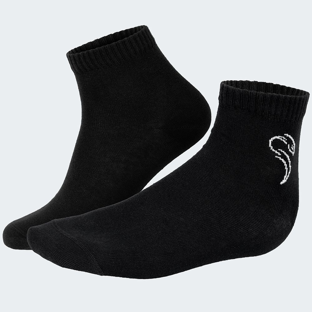 Black Snake 3-Pack Black Pure Comfort Quarter Sneakersocken