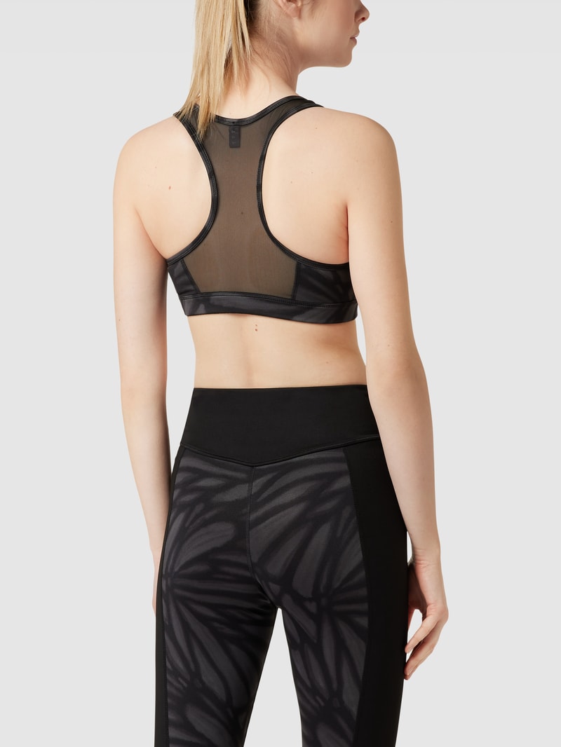 Bustier mit Label-Print in schwarz